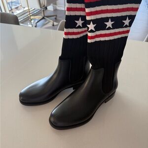 Black Givenchy sock rain boots